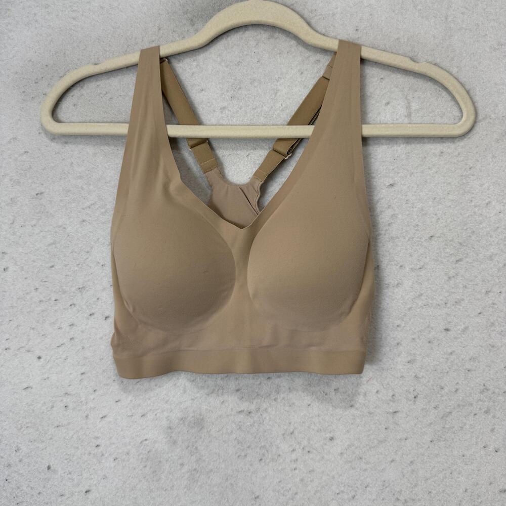 Soma Bralette Womens Medium Beige Enbliss Racerback Padded Wireless Microfiber